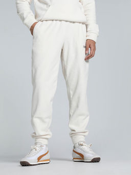 Puma - Ess Elevated Mens White Knitted Pants