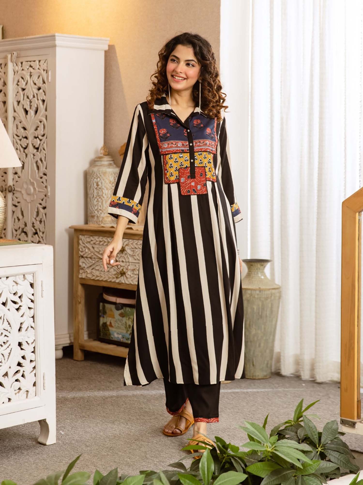 autumnlane Karen Lumin Cotton Kurta with Pant-picture-12