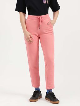 United Colors of Benetton - Women Pink Cotton Blend Solid Sweatpants