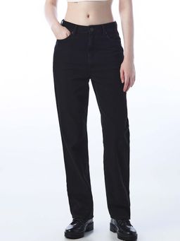 ONLY - Women Black Cotton Solid Jeans