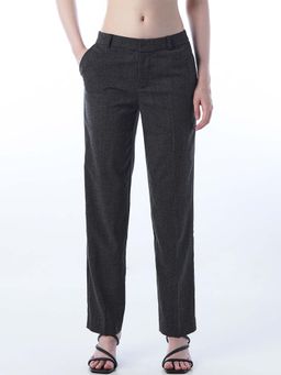 ONLY - Women Grey Polyester Blend Solid Trouser