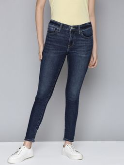 Levi's - Women's 710 Blue Mid Rise Super Skinny Jeans