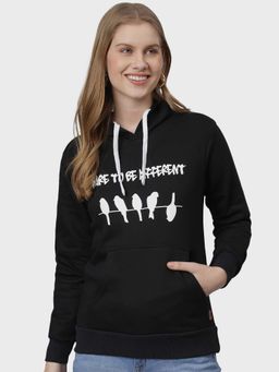 Campus Sutra - Black Printed Sweatshirt