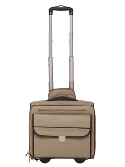 MBOSS - Faux Leather 2 Wheel Overnighter Laptop Trolley Travel Bag