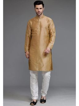 UTSAV FASHION - Brown Mandarin Collar Kurta and Pant