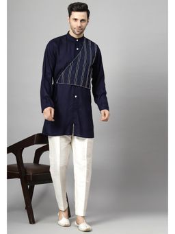 UTSAV FASHION - Striped Embroidered Straight Kurta with Pant