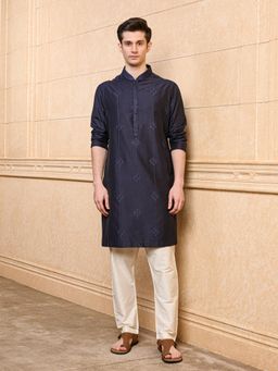 TASVA - Navy Cotton Kurta and Pant