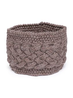 Magic Needles - Women Brown Criss Cross Headband