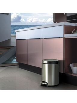 Freelance - Chart Steel Wastebin, Waste Storage Box, Dustbin, Trash Can, Steel, 5 Ltr