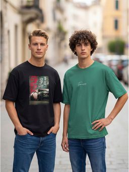 BULLMER - Graphic Print Multi-Color Men's T-Shirt (Pack Of 2)