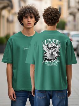 BULLMER - Graphic Print Sea Green Men's T-Shirt