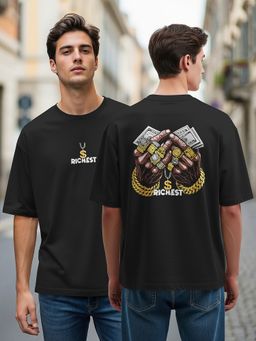 BULLMER - Men's Graphic Print Black T-Shirt