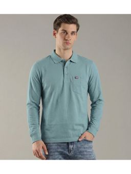 SANDPIPER - Green Men's Neck Full Sleeve Polo T-Shirt