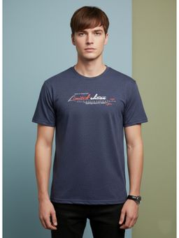 SANDPIPER - Navy Blue Men's Round Neck Half Sleeve T-Shirt