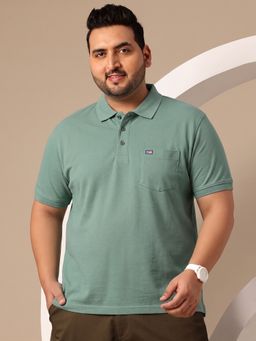SANDPIPER - Green Mens Round Neck Half Sleeve Polo T-Shirt