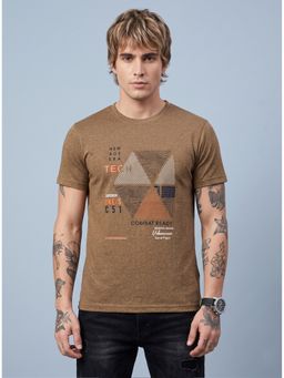 SANDPIPER - Brown Men's Round Neck Half Sleeve T-Shirt