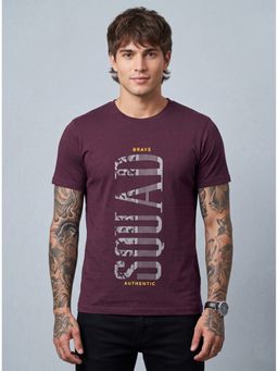 SANDPIPER - Wine Men Round Neck Half Sleeve T-Shirt