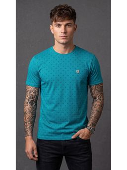SANDPIPER - Aqua Men Round Neck Half Sleeve T-Shirt