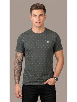 SANDPIPER - Olive Men's Round Neck Half Sleeve T-Shirt