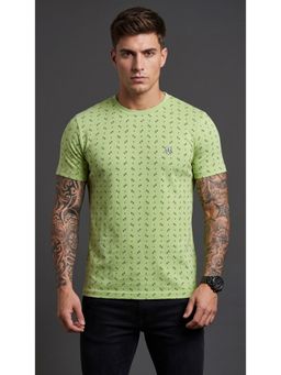 SANDPIPER - Green Men's Round Neck Half Sleeve T-Shirt