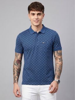 SANDPIPER - Blue Neck Half Sleeve Polo T-Shirt