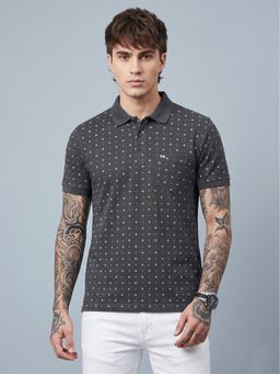 SANDPIPER - Charcoal Men Neck Half Sleeve Polo T-Shirt