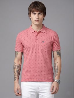 SANDPIPER - Pink Men Neck Half Sleeve Polo T-Shirt