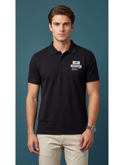 SANDPIPER - Black Neck Half Sleeve Polo T-Shirt