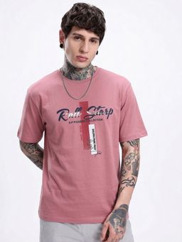 SANDPIPER - Pink Men Round Neck Half Sleeve T-Shirt