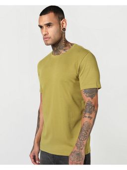 Bewakoof - Men Avocado Oil Yellow T-Shirt