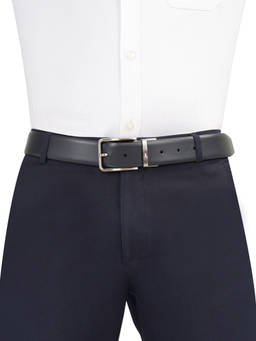 Tommy Hilfiger - Men Melitopol Leather Reversible Belt - Navy Blue & Tan