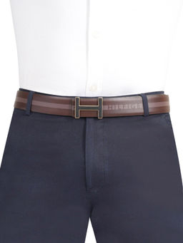 Tommy Hilfiger - Men Houghton Leather Reversible Belt - Brown & Black
