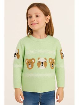 Knitco - Green Woven Regular Sweater