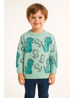 Knitco - Green Woven Regular Sweater