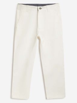 Campana - White Solid Regular Trouser