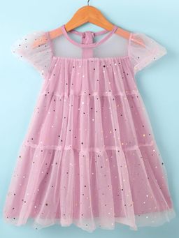 Mark & Mia - Purple Half Sleeves Dress