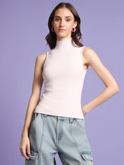 Bewakoof - Women's Pink Slim Fit Top