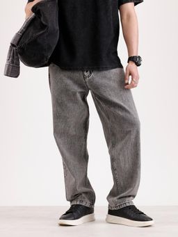 WROGN - Classic Loose Fit Denim Jeans-Grey