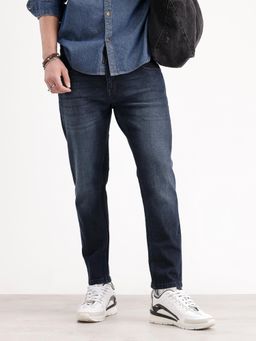 WROGN - Skinny Crop Faded Denim Jeans-Blue