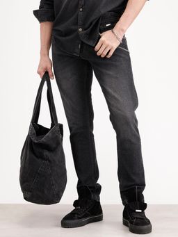 WROGN - Faded Slim Fit Denim-Dark Grey