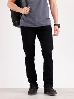 WROGN - Solid Slim Fit Denim Jeans-Black