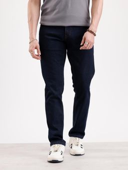WROGN - Solid Straight Fit Denim Jeans-Blue