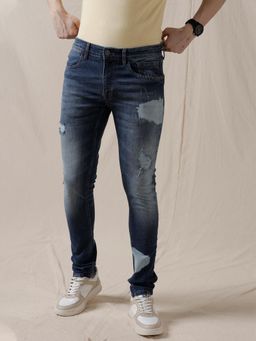 WROGN - Distressed Medstone Blue Jeans