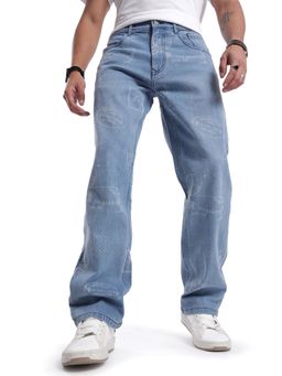 WROGN - Printed Blue Casual Jeans