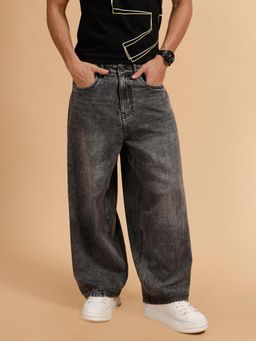 WROGN - Casual Baggy Fit Jeans-Grey