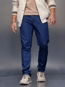 WROGN - Classic Slim Fit Jeans-Dark Blue