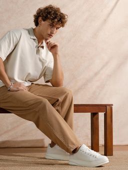 WROGN - Solid Light Fade Loose Fit Jeans-Khaki