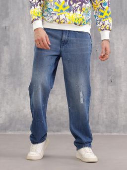 WROGN - Mid Blue Anti Fit Mild Distressed Jeans I Midstone-