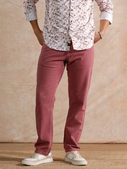 WROGN - Casual Heavy Fade Relaxed Fit Jeans-Maroon