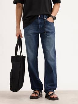 WROGN - Solid Anti Fit Denim Jeans-Blue
